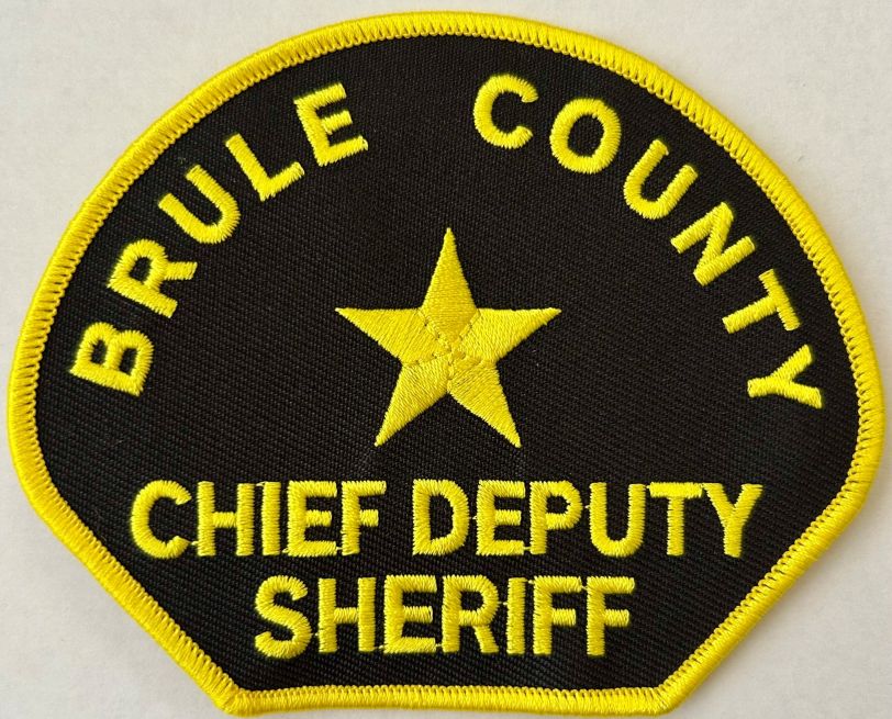 SOUTH DAKOTA - BRULE COUNTY CHIEF DEPUTY SHERIFF SHOULDER PATCH - SEW ON.